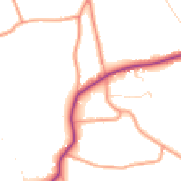 Daytime road noise heatmap for PE22 9AD