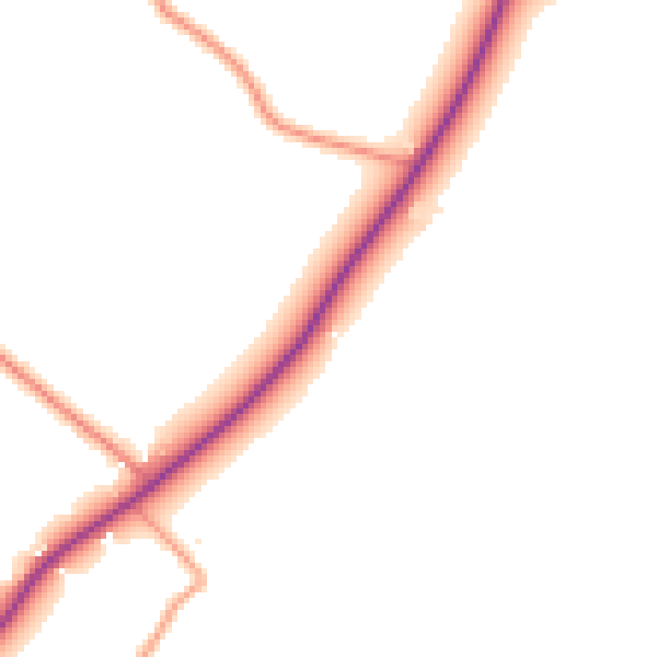 Daytime road noise heatmap for PE22 9AZ