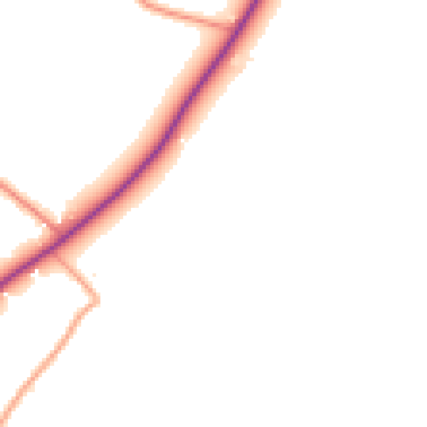 Daytime road noise heatmap for PE22 9HJ