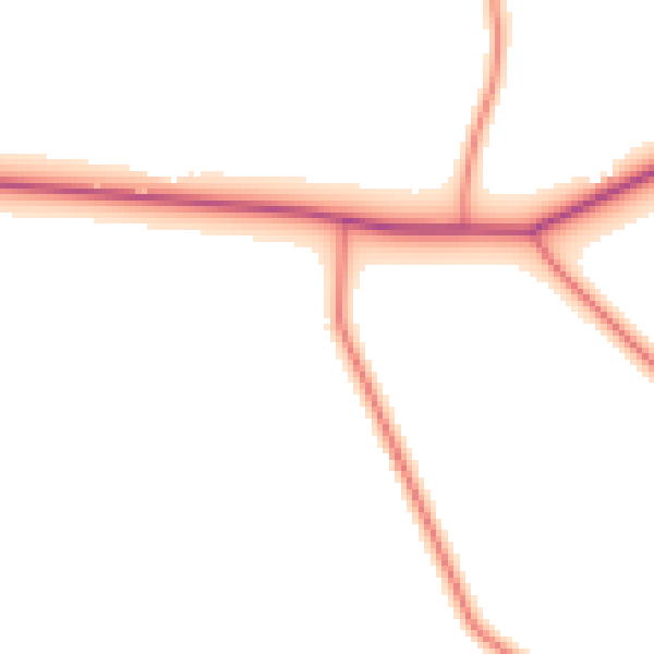 Daytime road noise heatmap for PE22 9LU