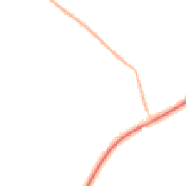 Night-time road noise heatmap for PE22 9NN