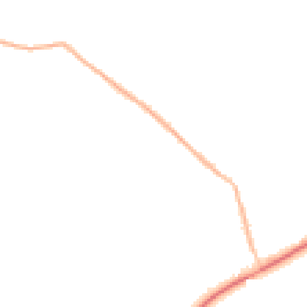 Night-time road noise heatmap for PE22 9NZ