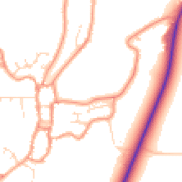 Daytime road noise heatmap for PE24 4AA