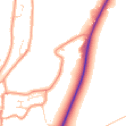Daytime road noise heatmap for PE24 4AN