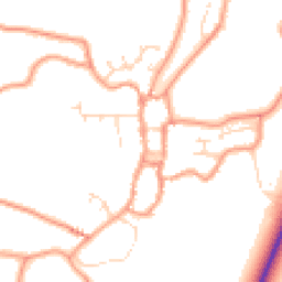 Daytime road noise heatmap for PE24 4BH