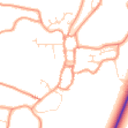 Daytime road noise heatmap for PE24 4BJ