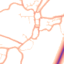 Daytime road noise heatmap for PE24 4BN
