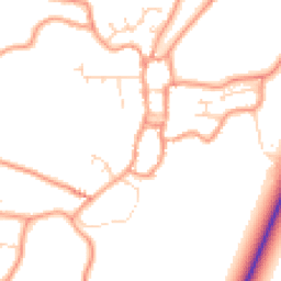 Daytime road noise heatmap for PE24 4BS