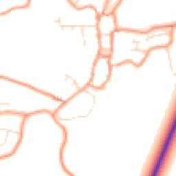 Daytime road noise heatmap for PE24 4BW