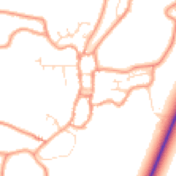 Daytime road noise heatmap for PE24 4BX