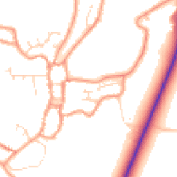 Daytime road noise heatmap for PE24 4DX