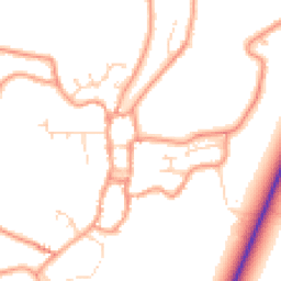 Daytime road noise heatmap for PE24 4EA