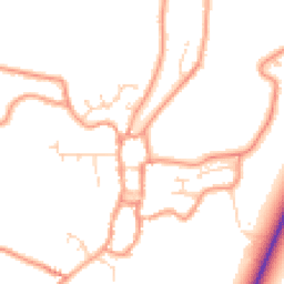 Daytime road noise heatmap for PE24 4EQ