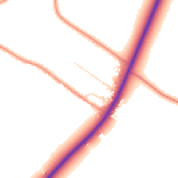 Daytime road noise heatmap for PE24 4ES