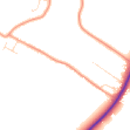 Daytime road noise heatmap for PE24 4HB