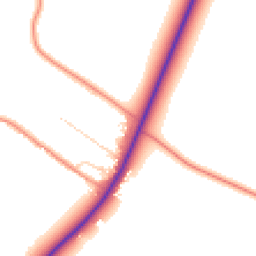 Daytime road noise heatmap for PE24 4HU