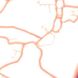 Daytime road noise heatmap for PE24 4JF