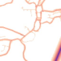 Daytime road noise heatmap for PE24 4LQ