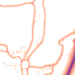 Daytime road noise heatmap for PE24 4NY