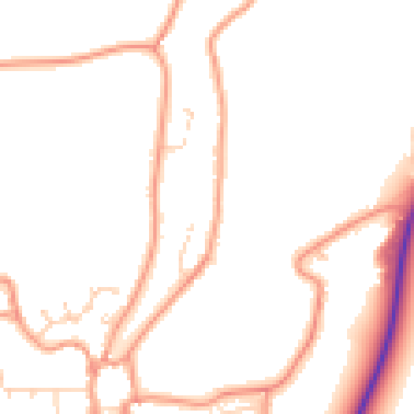 Daytime road noise heatmap for PE24 4PG