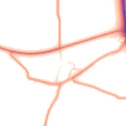Daytime road noise heatmap for PE24 4TH