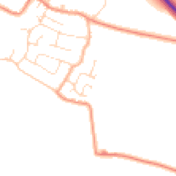 Daytime road noise heatmap for PE24 5BJ