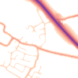 Daytime road noise heatmap for PE24 5HQ