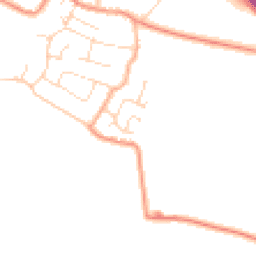 Daytime road noise heatmap for PE24 5JE