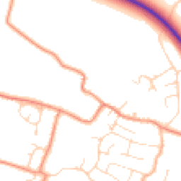 Daytime road noise heatmap for PE24 5JH