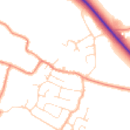 Daytime road noise heatmap for PE24 5JY