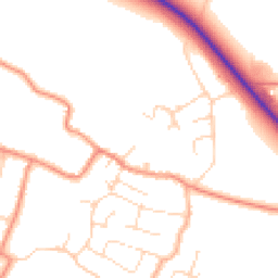 Daytime road noise heatmap for PE24 5LA