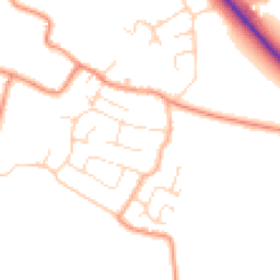 Daytime road noise heatmap for PE24 5LE