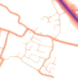 Daytime road noise heatmap for PE24 5LQ