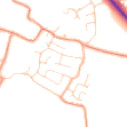 Daytime road noise heatmap for PE24 5LU