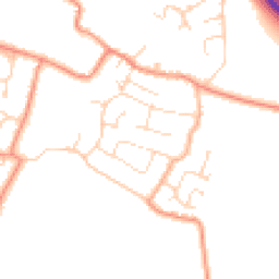 Daytime road noise heatmap for PE24 5NA