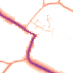 Daytime road noise heatmap for PE24 5ND