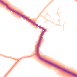 Daytime road noise heatmap for PE24 5NE