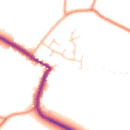 Daytime road noise heatmap for PE24 5NF