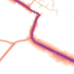 Daytime road noise heatmap for PE24 5NX