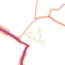 Daytime road noise heatmap for PE24 5PJ