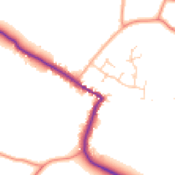 Daytime road noise heatmap for PE24 5PP