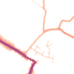 Daytime road noise heatmap for PE24 5QA