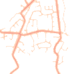 Daytime road noise heatmap for PE24 5SB