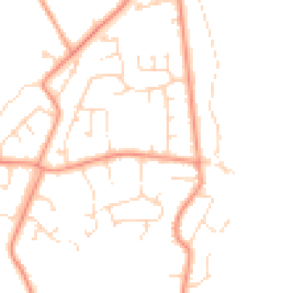 Daytime road noise heatmap for PE24 5SH