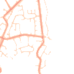 Daytime road noise heatmap for PE24 5SJ