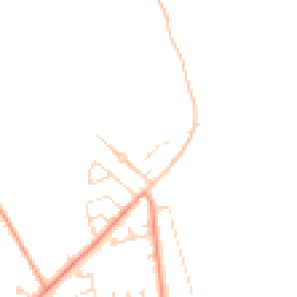 Daytime road noise heatmap for PE24 5UU