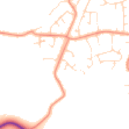 Daytime road noise heatmap for PE24 5WJ
