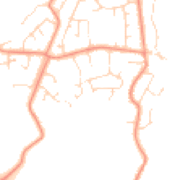 Daytime road noise heatmap for PE24 5YL