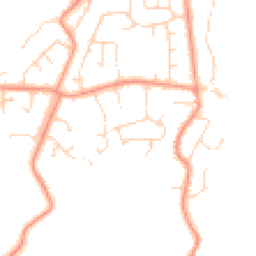 Daytime road noise heatmap for PE24 5YY