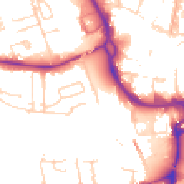 Daytime road noise heatmap for PE3 6AH